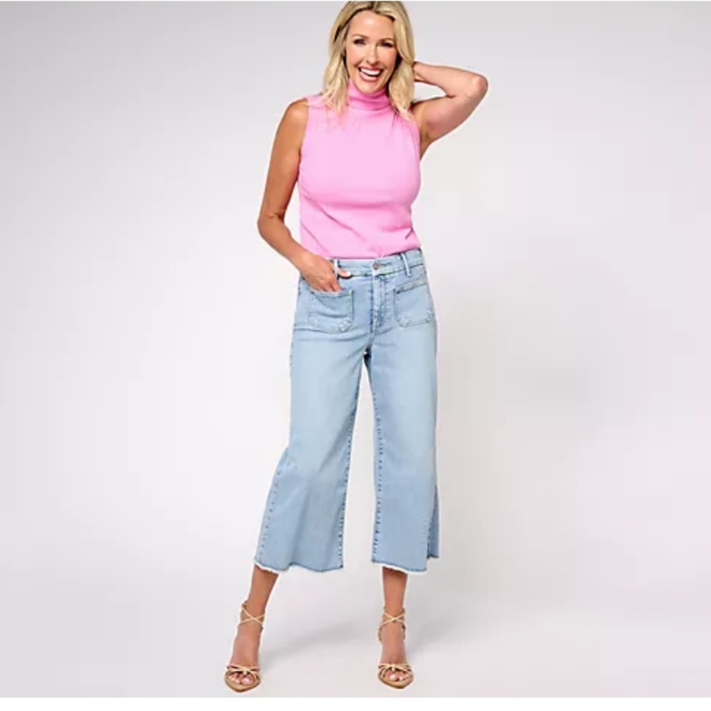NYDJ patchie major wide leg Capri size 4 - Picture 1 of 10
